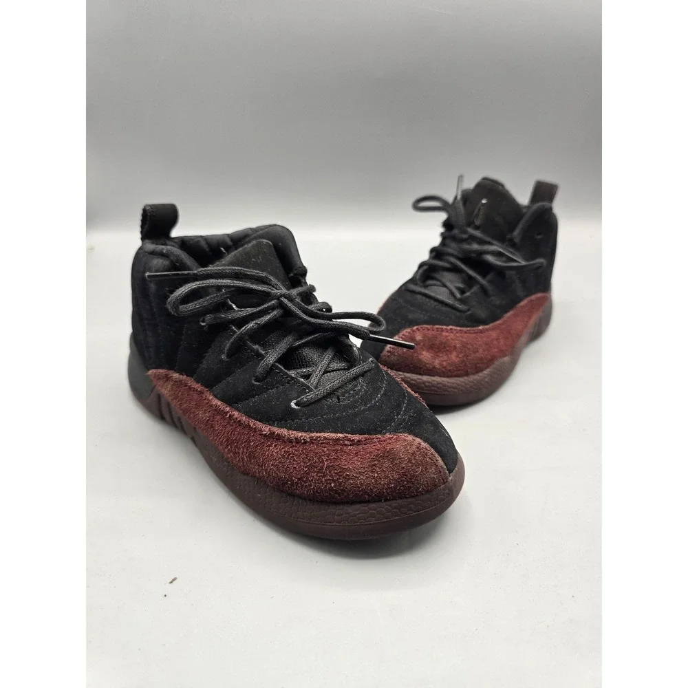 Jordan 12 Retro A Ma Maniere‎ Black Burgundy 10c Toddler Sneakers FB2686-001